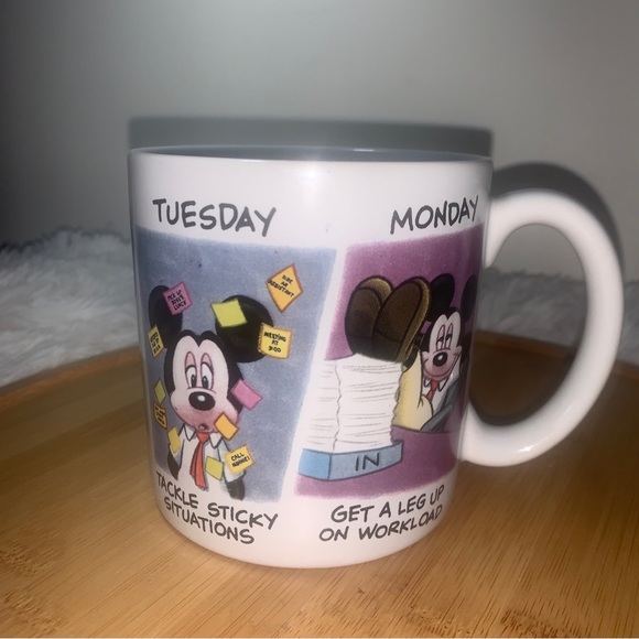 MICKEY MOUSE Monday To Friday Working Coffee Mug Cup - Picture 4 of 5
